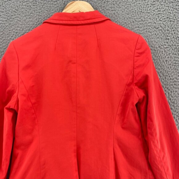 Talbots Blazer Womens 2 Orange Button Up Pockets Stretch Jacket Office Career - Picture 5 of 10
